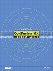 Cover of: Macromedia ColdFusion MX Development by Eric Ladd