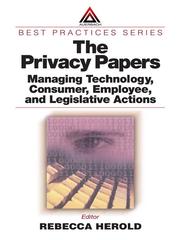 Cover of: The Privacy Papers by Rebecca Herold, Rebecca Herold