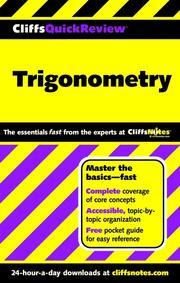 Cover of: CliffsQuickReview Trigonometry by David A. Kay