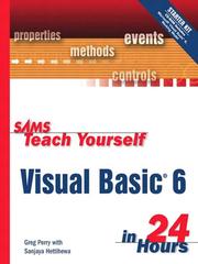 Cover of: Sams Teach Yourself Visual Basic 6 in 24 Hours by Greg M. Perry, Greg M. Perry