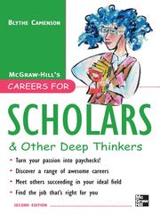 Cover of: Careers for Scholars & Other Deep Thinkers