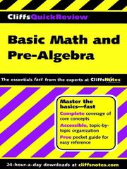 Cover of: CliffsQuickReview Basic Math and Pre-Algebra by Jerry Bobrow, Jerry Bobrow