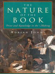 Cover of: The Nature of the Book by Adrian Johns
