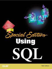 Cover of: Special Edition Using SQL by Rafe Colburn