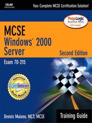 Cover of: MCSE/MCSA Training Guide (70-215): Windows 2000 Server by Dennis Maione