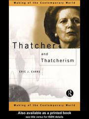 Cover of: Thatcher and Thatcherism by Eric J. Evans