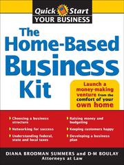 Cover of: The Home-Based Business Kit by Diana Brodman Summers