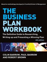 Cover of: The Business Plan Workbook by Colin Barrow