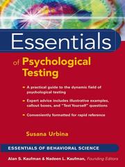 Cover of: Essentials of Psychological Testing by Susana Urbina