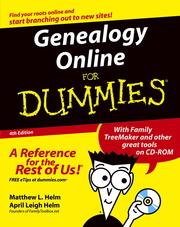 Cover of: Genealogy Online For Dummies by Matthew Helm