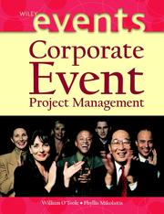 Cover of: Corporate Event Project Management by William O'Toole
