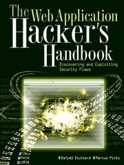 Cover of: The Web Application Hacker's Handbook by Dafydd Stuttard