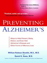Cover of: Preventing Alzheimer's by William Rodman Shankle