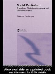 Cover of: Social Capitalism by Kees van Kersbergen, Kees van Kersbergen