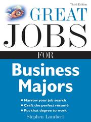 Cover of: Great Jobs for Business Majors by Stephen E. Lambert