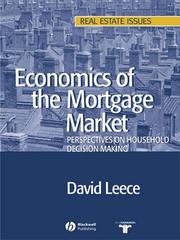 Cover of: Economics of the Mortgage Market by DAVID LEECE
