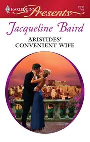 Cover of: Aristides' Convenient Wife by Jacqueline Baird, Jacqueline Baird