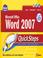 Cover of: Microsoft® Office Word 2007