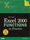 Cover of: Microsoft Excel 2000 Functions in Practice