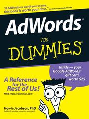 Cover of: AdWords For Dummies by Howie Jacobson, Howie Jacobson