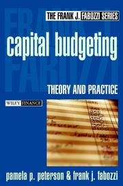 Cover of: Capital Budgeting by Frank J. Fabozzi