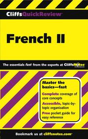 Cover of: CliffsQuickReview French II by Gail Stein