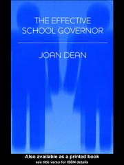 Cover of: The Effective School Governor