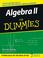 Cover of: Algebra II For Dummies