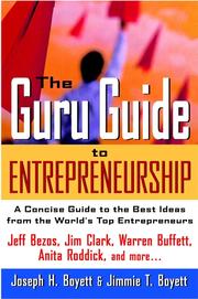 Cover of: The Guru Guide to Entrepreneurship by Joseph H. Boyett, Jimmie T. Boyett, Joseph H. Boyett