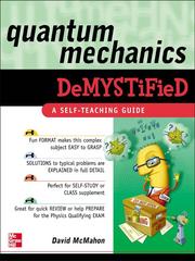 Cover of: Quantum Mechanics Demystified by David McMahon