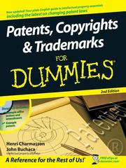 Cover of: Patents, Copyrights & Trademarks For Dummies® by Henri Charmasson