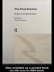 Cover of: The Final Solution by David Cesarani