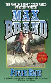 Cover of: Peter Blue (Max Brand Western)