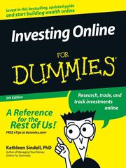 Cover of: Investing Online For Dummies by Kathleen Sindell