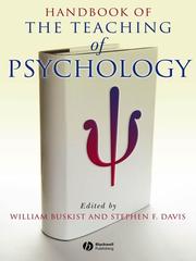 Cover of: Handbook of the Teaching of Psychology | Stephen F. Davis