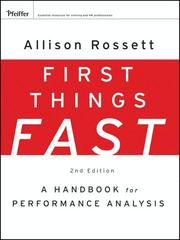 Cover of: First Things Fast by Allison Rossett