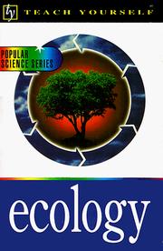 Cover of: Ecology by John Leonard Cloudsley-Thompson