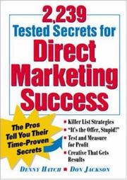 Cover of: 2,239 Tested Secrets For Direct Marketing Success : The Pros Tell You Their Time-Proven Secrets