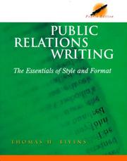 Cover of: Public Relations Writing by Thomas H. Bivins, Thomas H. Bivins