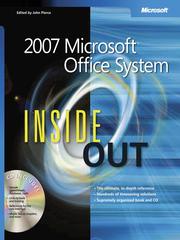 Cover of: 2007 Microsoft® Office System Inside Out by John Pierce, John Pierce