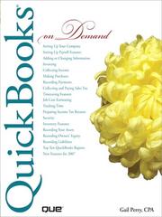 Cover of: QuickBooks 2007 On Demand by Gail Perry, Gail Perry