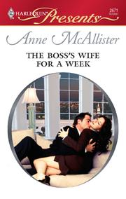 Cover of: The Boss's Wife for a Week by Anne McAllister, Anne McAllister