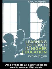 Cover of: Learning to Teach in Higher Education