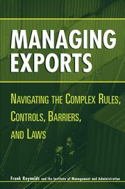 Cover of: Managing Exports