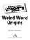 Cover of: The Complete Idiot's Guide to Weird Word Origins