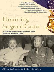 Cover of: Honoring Sergeant Carter by Allene G. Carter, Robert L. Allen, Allene G. Carter