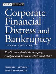 Cover of: Corporate Financial Distress and Bankruptcy by Edward I. Altman, Edward I. Altman