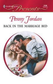 Cover of: Back in the Marriage Bed by Penny Jordan