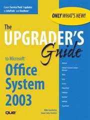 Cover of: Upgrader's Guide to Microsoft Office System 2003