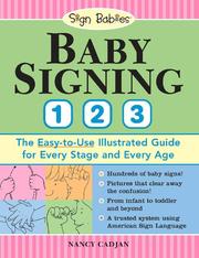 Cover of: Baby Signing 1-2-3 | Nancy Cadjan
